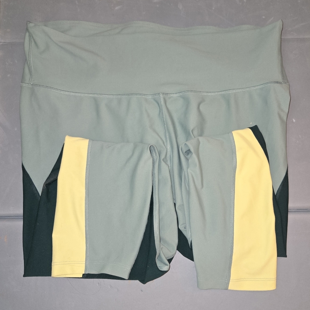 Old Navy Green and Yellow Bike Shorts